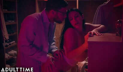 Beguiling babe with monster tits Angela White seduces and fucks a guy