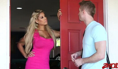 Curvy Spanish lady Bridgette B enjoys fat knob on the couch