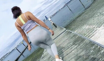 Beautiful babe with big tits and big booty gets smashed roughly