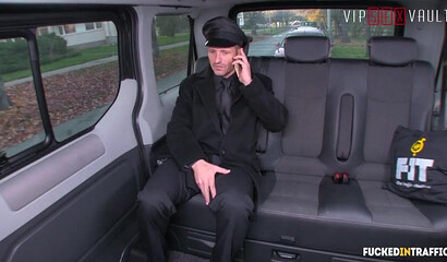 Blonde mom with sexy tattoo Karina Grand gets railed in a car