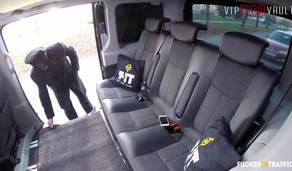 Blonde mom with sexy tattoo Karina Grand gets railed in a car