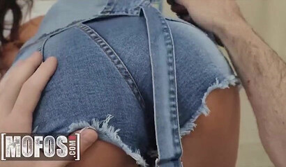 Phenomenal bitch with fake tits Katana Kombat takes dick in POV