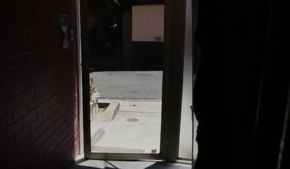 Redhead bitch with big tits masturbates with rope all over her