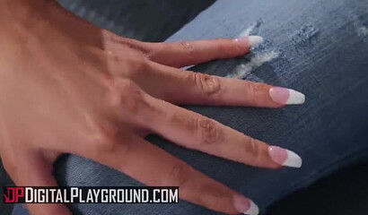 Blonde MILF with big tits Nicolette Shea enjoys hardcore smash on a couch