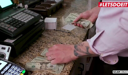 Curvy pornstars Cindy Starfall, Gina Valentina and Karlee Grey share one stiff prick