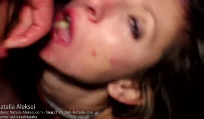 Slutty blonde mom with big breasts Natalia Aleksei gets fucked roughly