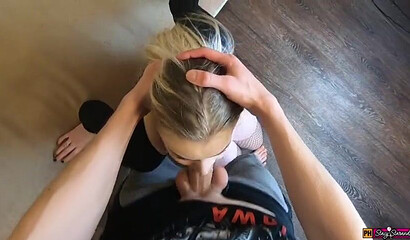 Slut with nice body spreads legs and enjoys dick in her favorite fishnets