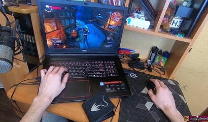 Slut with nice body spreads legs and enjoys dick in her favorite fishnets