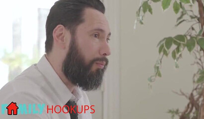 Brunette bitch with huge breasts rides stiff boner in her bedroom