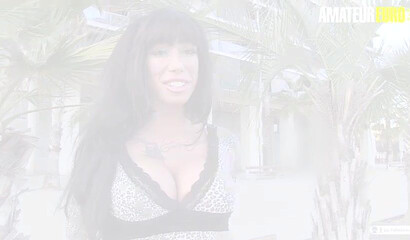 Busty chick Suhaila Hard seduces black guy and gives him her twat for banging