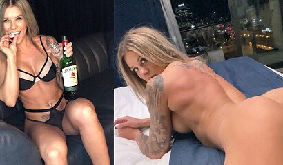 Inked babe with tattoos gets her twat stuffed in POV