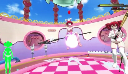 Small titted hentai girl enjoys hard twat drill with transexual