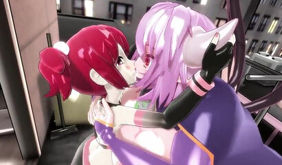 Small titted hentai girl enjoys hard twat drill with transexual