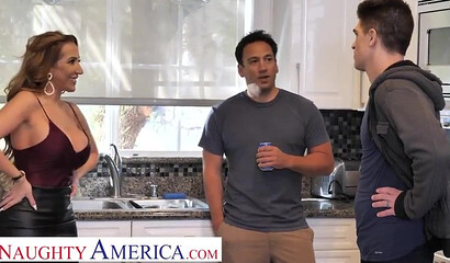 Bombastic American with huge ass Richelle Ryan bangs her husband's friend