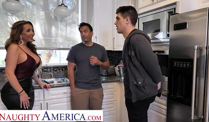 Bombastic American with huge ass Richelle Ryan bangs her husband's friend