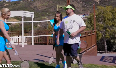 Nasty teens Abella Danger, Kendra Spade and Milana Ricci squirting all over themselves