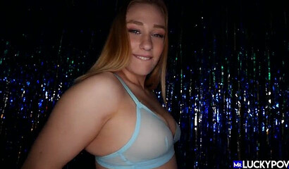 Blonde amateur Kasey Miller teasing her boyfriend and gets nailed in POV