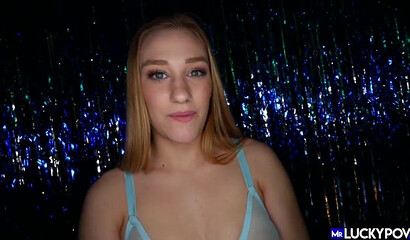 Blonde amateur Kasey Miller teasing her boyfriend and gets nailed in POV
