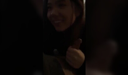 Brunette Korean slut gets dicked down in the doggy