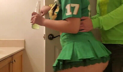 Big ass Latina slut fucks her stepbrother on St Patrick's day