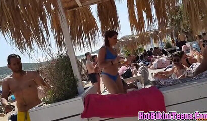 Cute And Busty Teens Caught On Spy Cam In Bikinis