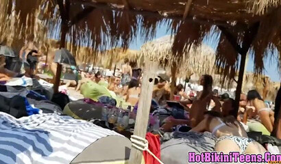 Cute And Busty Teens Caught On Spy Cam In Bikinis