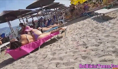 Cute And Busty Teens Caught On Spy Cam In Bikinis