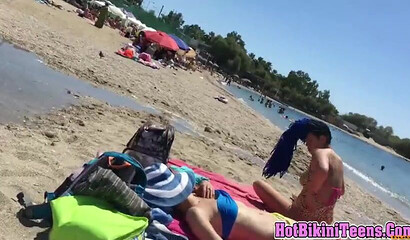Cute And Busty Teens Caught On Spy Cam In Bikinis