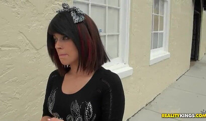 Horny Emo Teen Milks A Big Black Cock