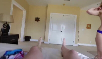 Stunning Blonde Step Sister Blackmailed Into Fucking Her Stepbro