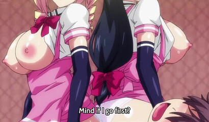 Anime maid with big ass squirts during rough sex
