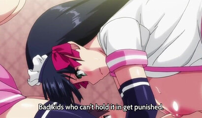 Anime maid with big ass squirts during rough sex