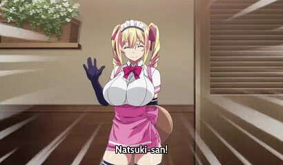 Anime maid with big ass squirts during rough sex