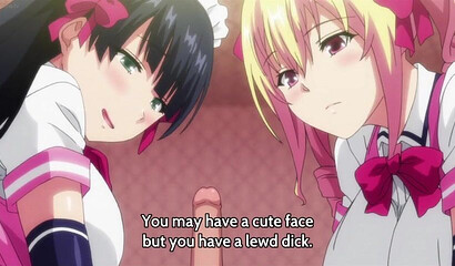 Anime maid with big ass squirts during rough sex