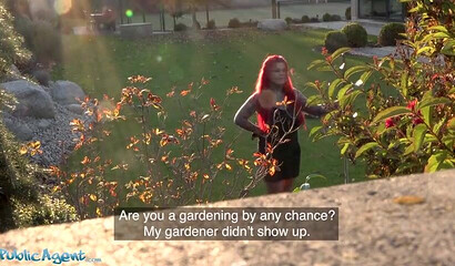 Busty redhead Sabien Demonia rides a big dick