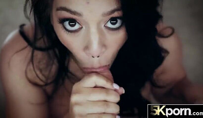 Bombastic brunette Violet Smith gets a creampie inside her pussy