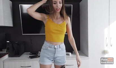 Homemade video of brunette teen getting an unexpected creampie