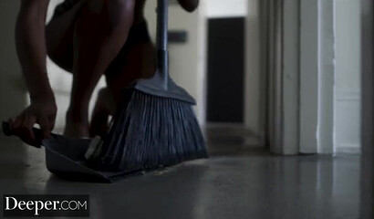 Ebony chick Ashley Aleigh dominated and fucked hard