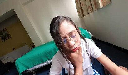 Kinky stepdad banging a cute teen in schoolgirl uniform