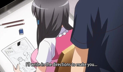 Petite brunette anime whore rammed by a big dick