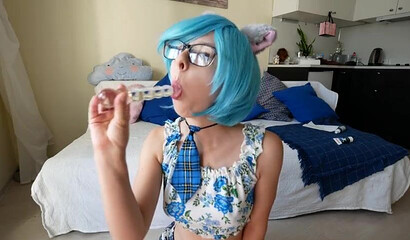 Teen gets a hard dick far up her big ass