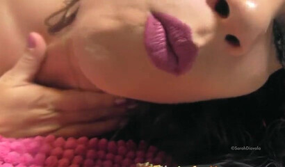 Giantess whore with large boobs gets lost in her fetish