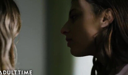 Naughty teens Gia and Khloe finger fuck at a sleepover