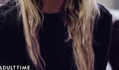 Naughty teens Gia and Khloe finger fuck at a sleepover