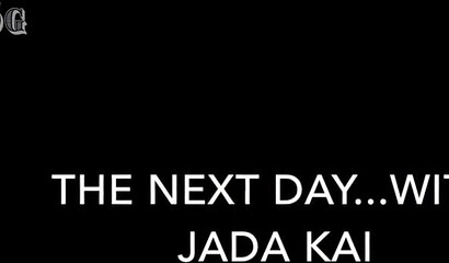 Horny blonde Ginger Banks rubs her bald pussy outdoors