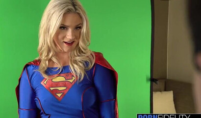 Blonde supergirl Lisey Sweet getting ass fucked and creampied