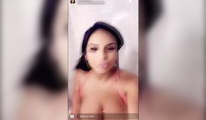 Naughty Brunette Latina Strokes Her Hairy Pussy On Snapchat