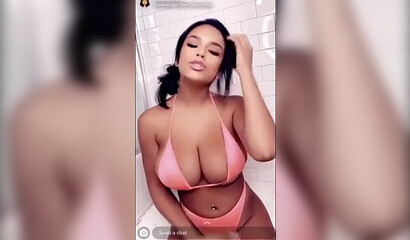 Naughty Brunette Latina Strokes Her Hairy Pussy On Snapchat