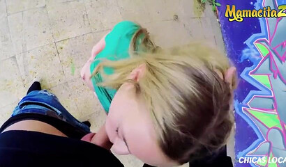 Alberto Blanco nails Russian slut Daniella Margot in public