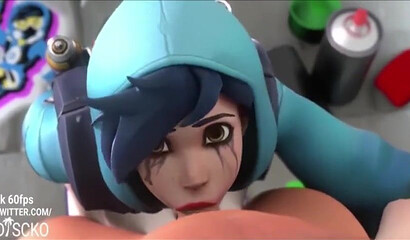 Slutty Overwatch Anime Hottie With Big Tits Pounded Hard